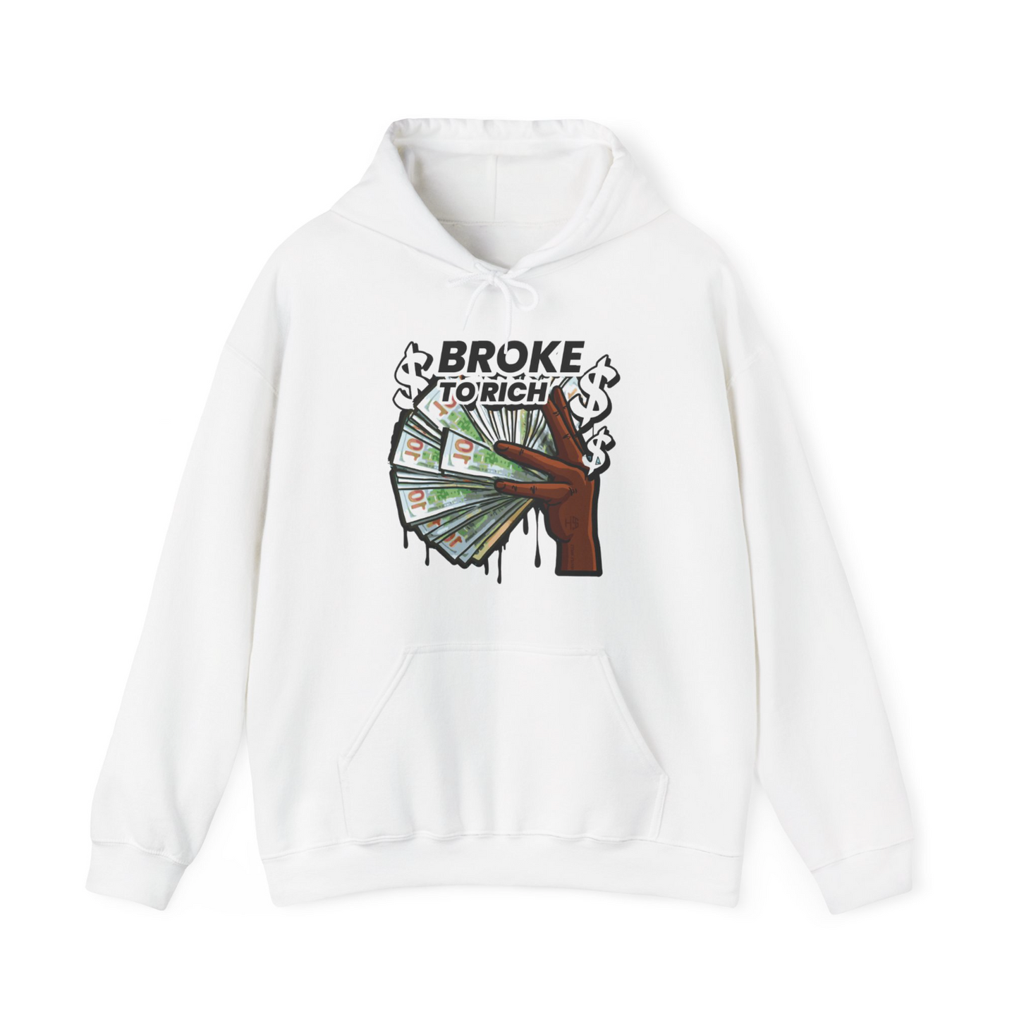 BTR Money Up Hoodie Broke To Rich